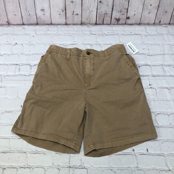 NWT Old Navy Men Elastic Waist Chino Shorts Size Medium Cotton Blend B164 -20 - Picture 1 of 14